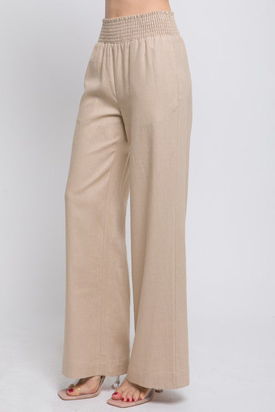 Pantalon Liso Recto de Lino