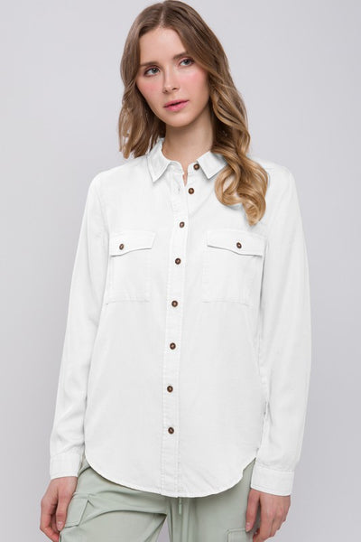 Camisa De Botones Soft Tencel Denim