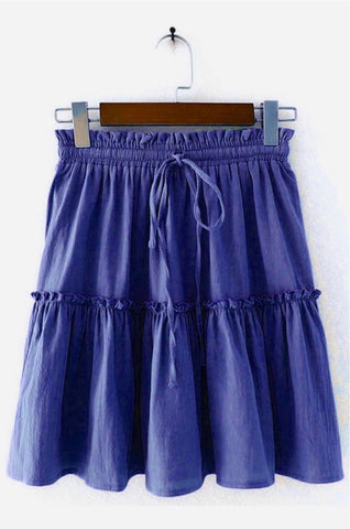 Soft Linen Ruffle Skirt