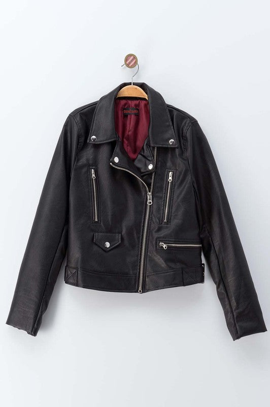 Moto Faux Leather Jacket