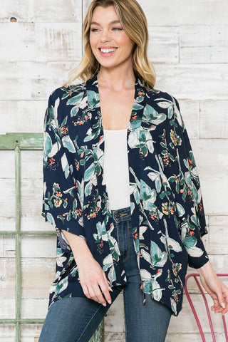 Rain Floral Summer Kimono Top