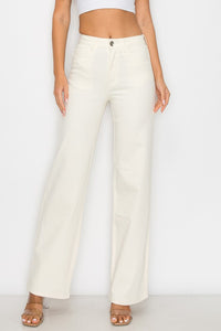 Super Stretch High Rise Wide Leg Jeans