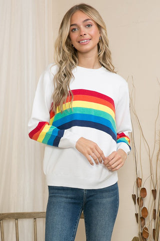 Rainbow Knit Sweater