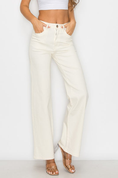 Super Stretch High Rise Wide Leg Jeans