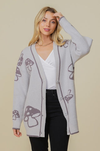 Super Soft Knit Mushroom Cardigan