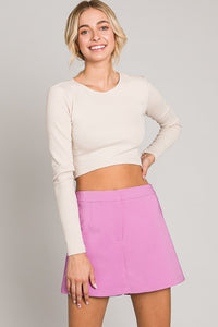 Basic Wide Leg Skort