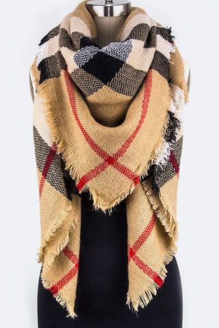 Mad For Plaid Fashion Blanket Scarf