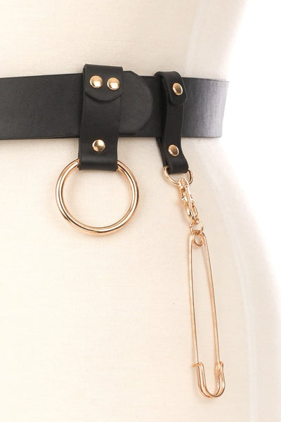 Faux Leather Ring Belt