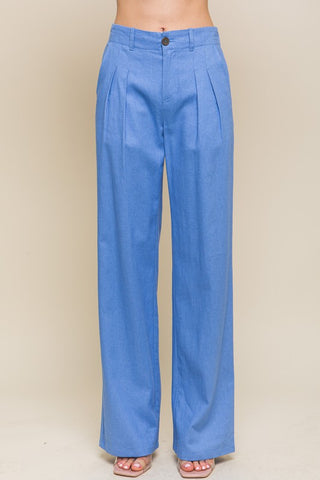 Pantalon Boton de Lino