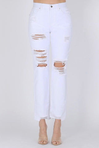 Jeans Rectos Blancos