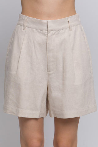 Shorts con Pretina de Lino