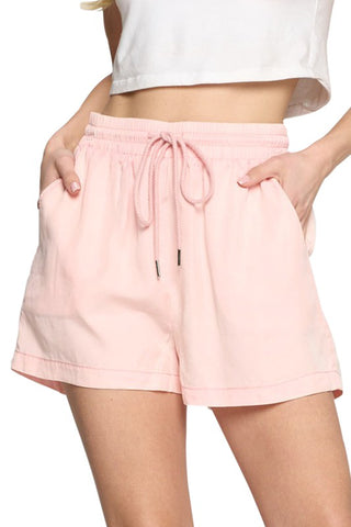 TENCEL SHORTS WITH DRAWSTRING