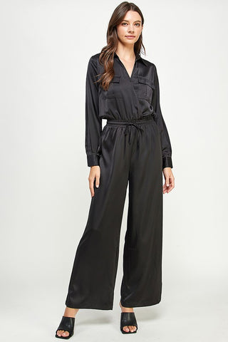 JumpSuit Satinado Manga Larga