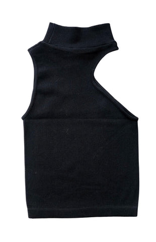 Thick rib highneck asymmetric tank