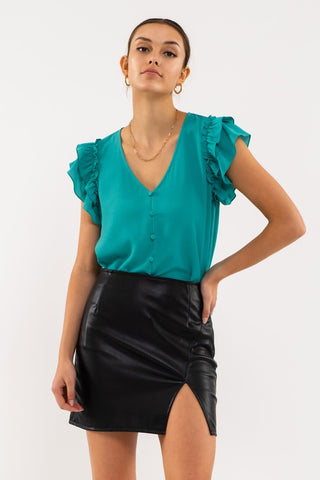 Ruffle Sleeve Top