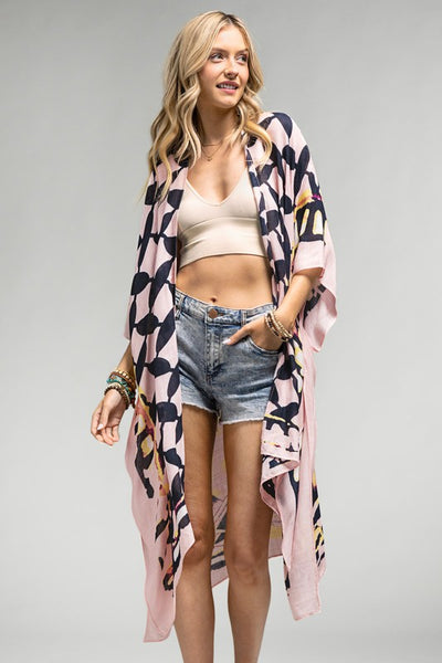 Retro Floral Summer Kimono