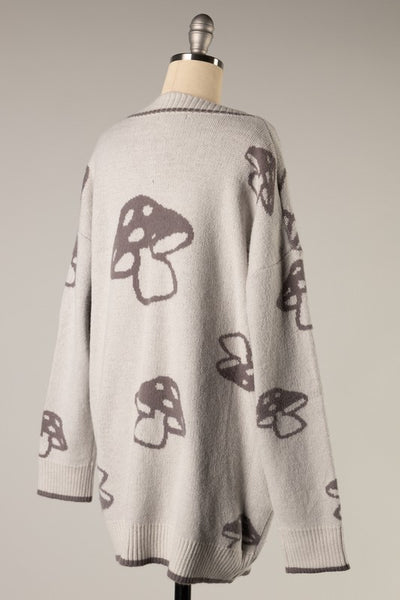 Super Soft Knit Mushroom Cardigan