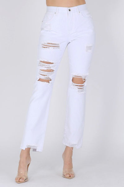 Jeans Rectos Blancos