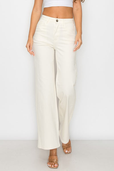 Super Stretch High Rise Wide Leg Jeans