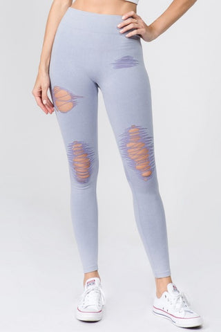 Destroyed Denim Styled Leggings