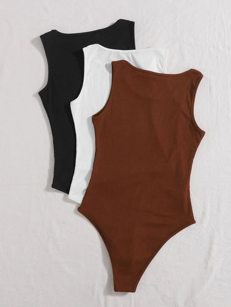 Ribbed Muscle Tank Bodysuit