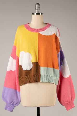 Cloud Color Block Sweater