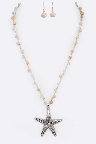 Drop Starfish Necklace