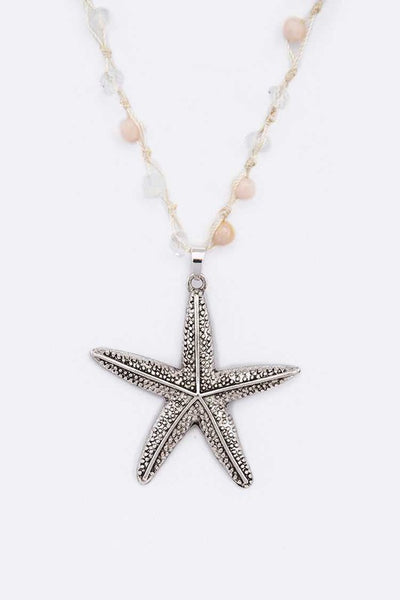 Drop Starfish Necklace