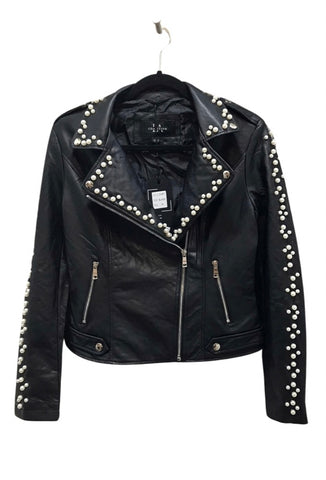 Premium Pearl Vegan Leather Jacket